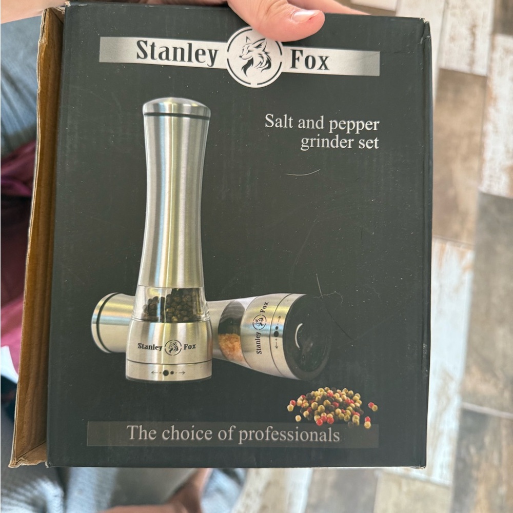 Stanley Fox Silver Salt and Pepper Mill Set